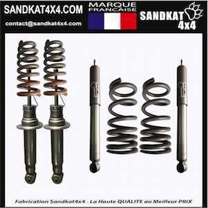 Sandkat4X4 Kit Suspension Sandkat4x4 - Rehausse env. 5 cm - Mitsubishi Pajero Long Diesel 2000+ - Charge +65kg/+100kg